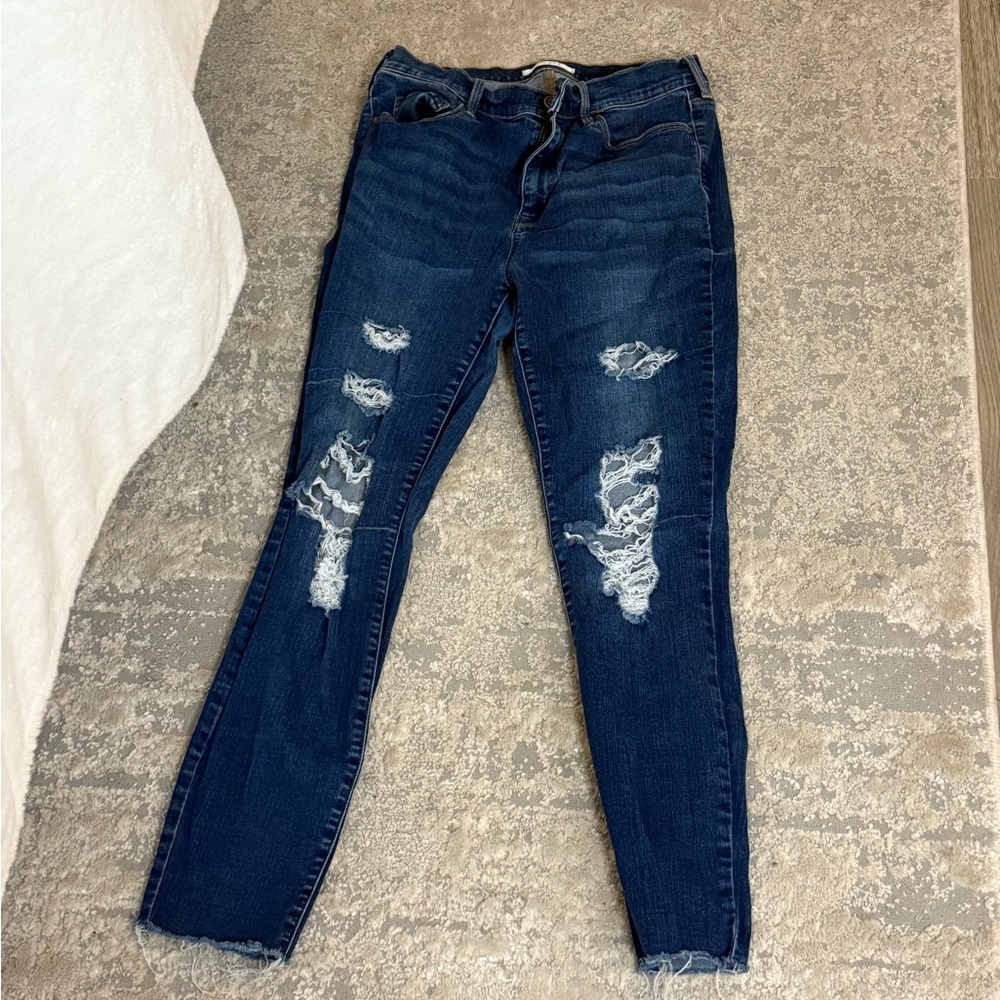 PacSun Blue Skinny Distressed Jeans